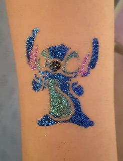 Stitch glitter tattoo in Shrewsbury